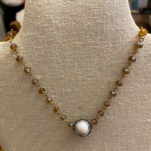 New beaded fresh water pearl necklace